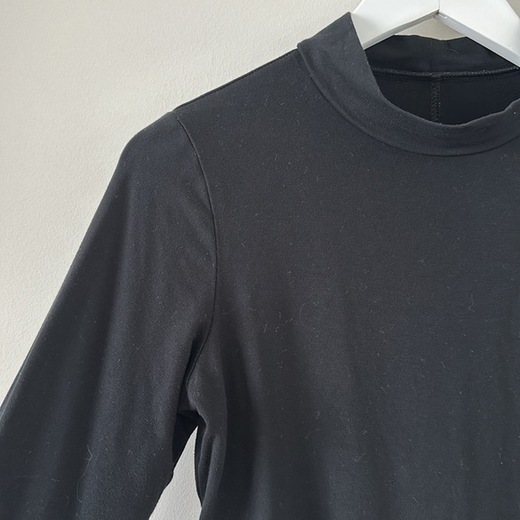 Target A New Day Mock Neck Black Bodysuit Long Sleeve Tight Top Casual Basic - Picture 5 of 9